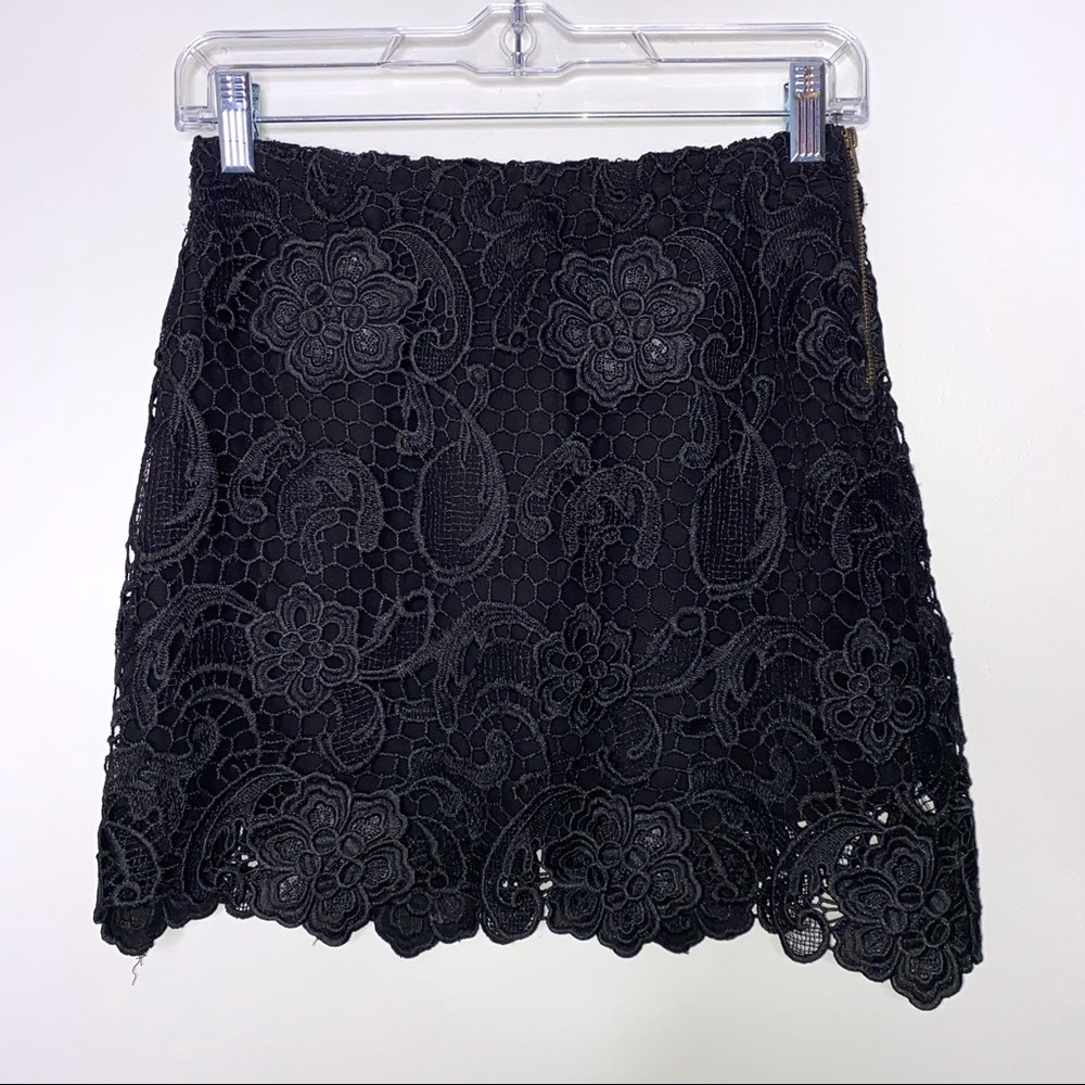 MADE for Impulse Black Lace Mini Skirt Size 0